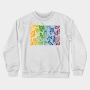 Rainbow leaf print Crewneck Sweatshirt